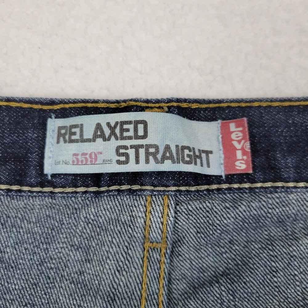 Levis 559 Relaxed Straight Jeans Mens 48x30 Blue Cotton Denim Mexico Y2K Retro - Picture 7 of 11
